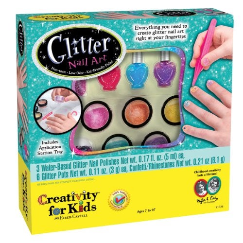 Creativity for Kids Glitter Nail Art  Glitter Manicure Kit for Kits Ages 7